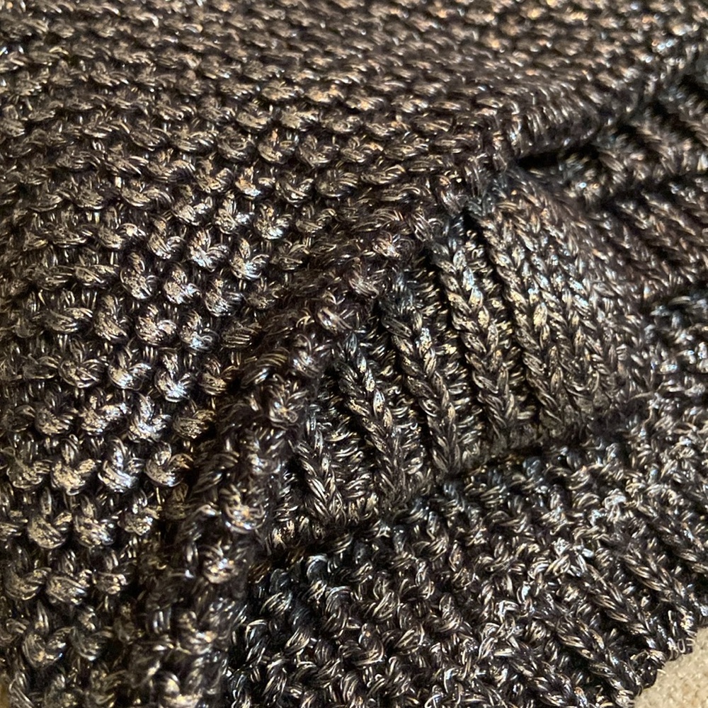 Metallic knit sweater by White House Black Market, size S. Exquisite detail. New - Picture 11 of 12